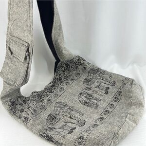 Gray Elephant Print Bag